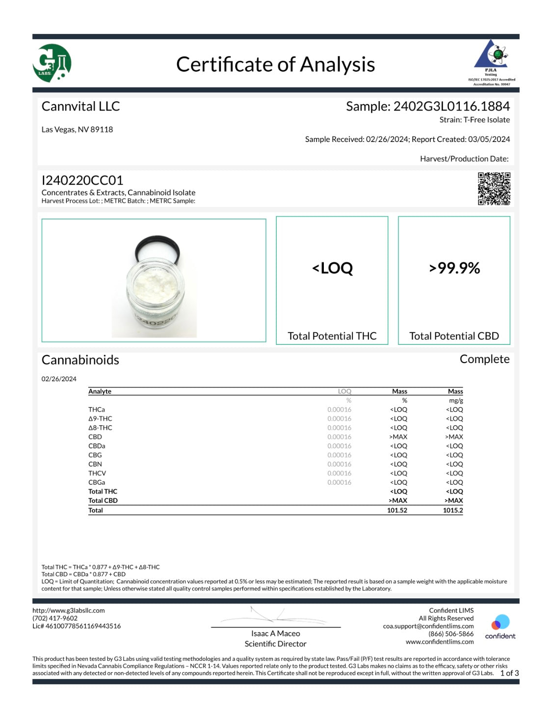 CBD Isolate 99%+ Pure